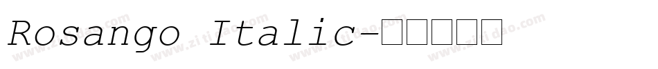 Rosango Italic字体转换